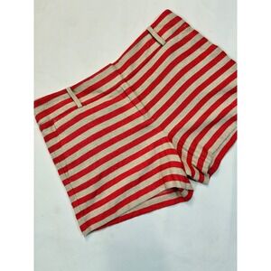 LOFT Riviera Shorts Womens Size‎ 4 Striped Casual High Waist Linen Blend